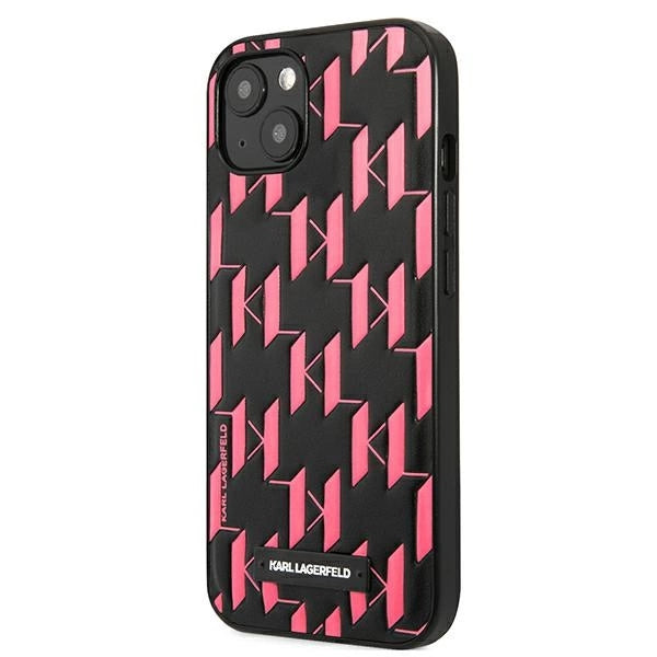 Karl Lagerfeld Monogram Plaque Case for iPhone 13 / 14 / 15 6.1" - Pink_1