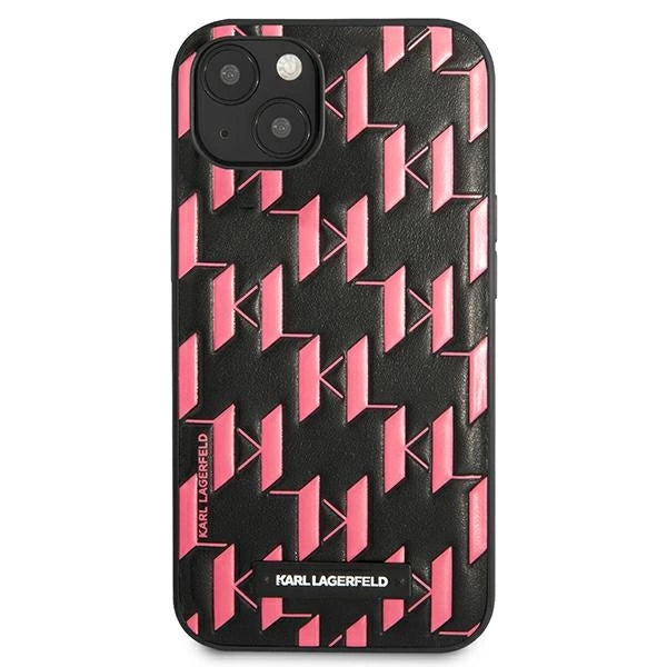 Karl Lagerfeld Monogram Plaque Case for iPhone 13 / 14 / 15 6.1" - Pink_2