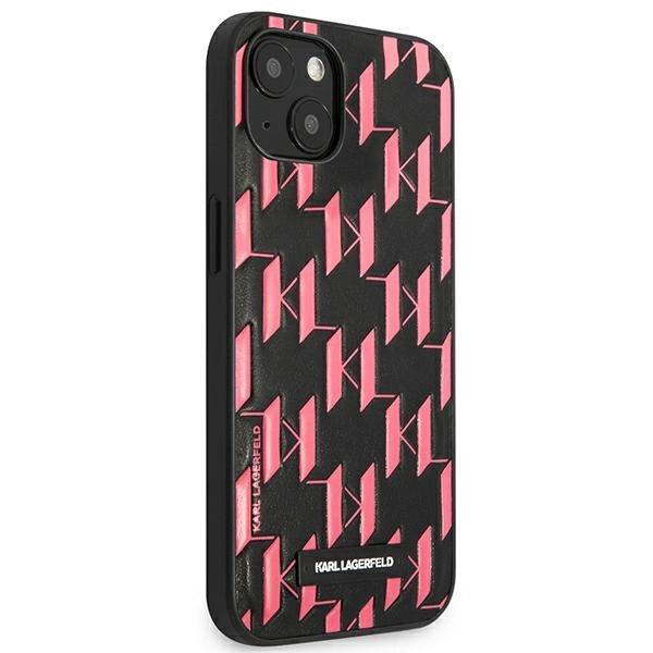 Karl Lagerfeld Monogram Plaque Case for iPhone 13 / 14 / 15 6.1" - Pink_3
