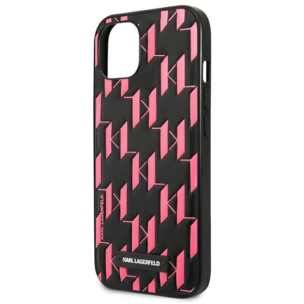 Karl Lagerfeld Monogram Plaque Case for iPhone 13 / 14 / 15 6.1" - Pink_5