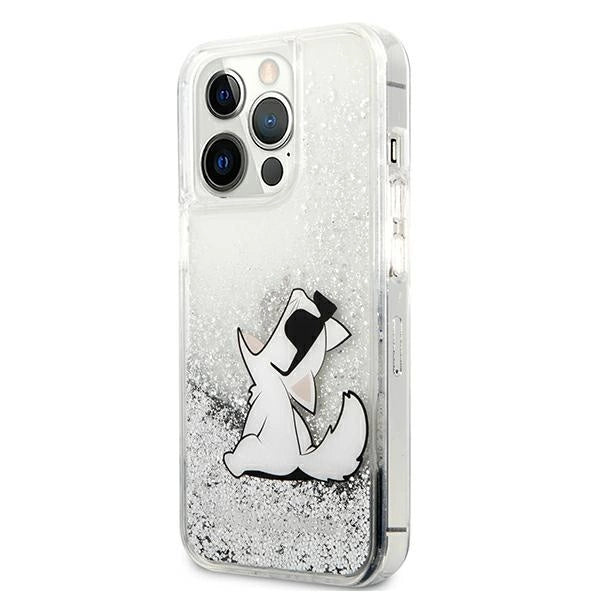 Karl Lagerfeld Liquid Glitter Choupette Fun case for iPhone 13 Pro Max 6.7" - silver_1