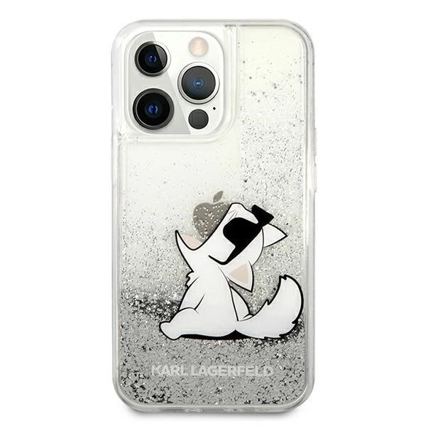 Karl Lagerfeld Liquid Glitter Choupette Fun case for iPhone 13 Pro Max 6.7" - silver_2