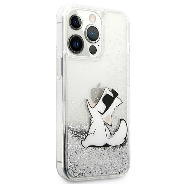 Karl Lagerfeld Liquid Glitter Choupette Fun case for iPhone 13 Pro Max 6.7" - silver_3