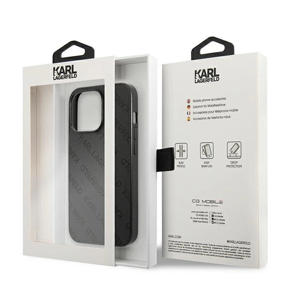 Karl Lagerfeld Perforated Allover iPhone 13 Pro Max 6.7" Case - Black_7
