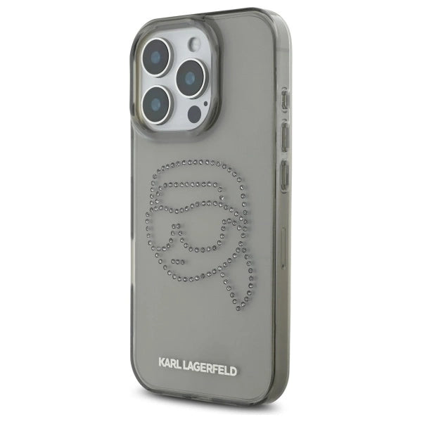 Karl Lagerfeld KLHCP16XHKHDCELK iPhone 16 Pro Max 6.9" black/black hardcase IML Rhinestones Karl Head_1