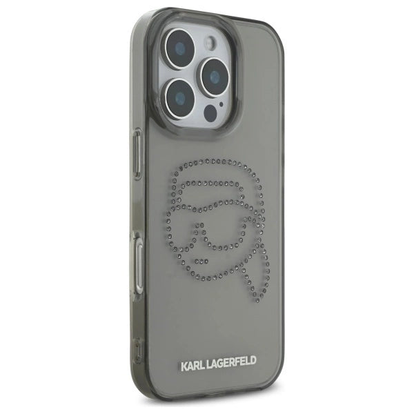 Karl Lagerfeld KLHCP16XHKHDCELK iPhone 16 Pro Max 6.9" black/black hardcase IML Rhinestones Karl Head_3