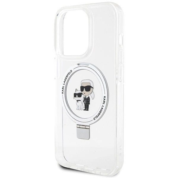 Karl Lagerfeld KLHMP15LHMRSKCH iPhone 15 Pro 6.1" white/white hardcase Ring Stand Karl&Choupette MagSafe_5