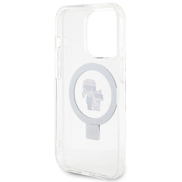 Karl Lagerfeld KLHMP15LHMRSKCH iPhone 15 Pro 6.1" white/white hardcase Ring Stand Karl&Choupette MagSafe_6