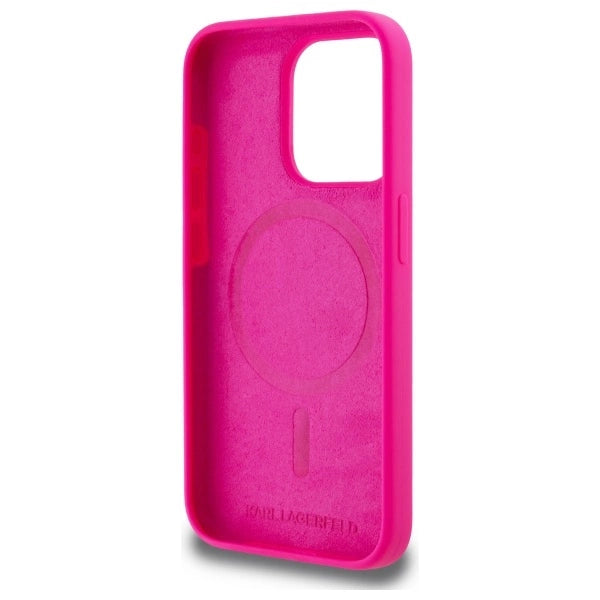 Karl Lagerfeld KLHMP15LSKHPPPLF iPhone 15 Pro 6.1" fuchsia/fuschia hardcase Silicone Karl Head Print MagSafe_6