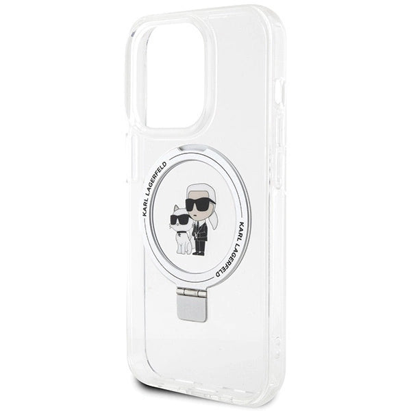 Karl Lagerfeld KLHMP15XHMRSKCH iPhone 15 Pro Max 6.7" white/white hardcase Ring Stand Karl&Choupette MagSafe_5