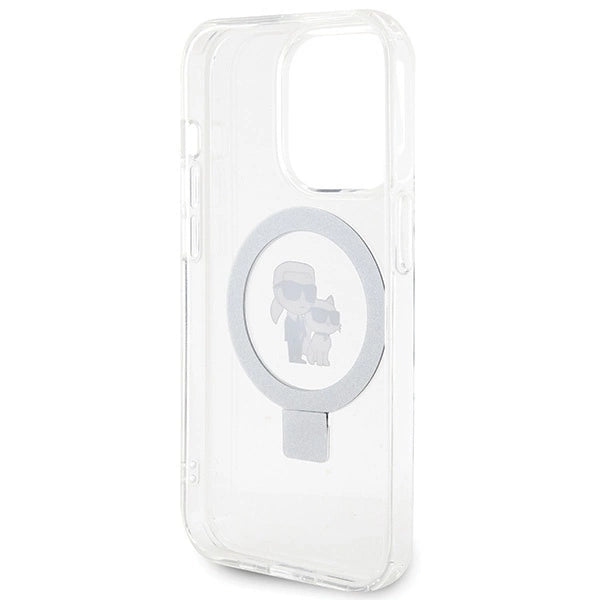 Karl Lagerfeld KLHMP15XHMRSKCH iPhone 15 Pro Max 6.7" white/white hardcase Ring Stand Karl&Choupette MagSafe_6