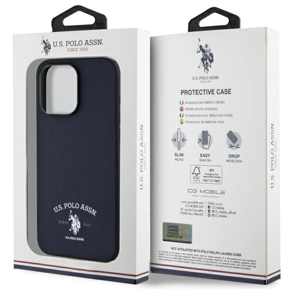 US Polo USHCP15XPARV iPhone 15 Pro Max 6.7" Navy Printed DH Logo_7
