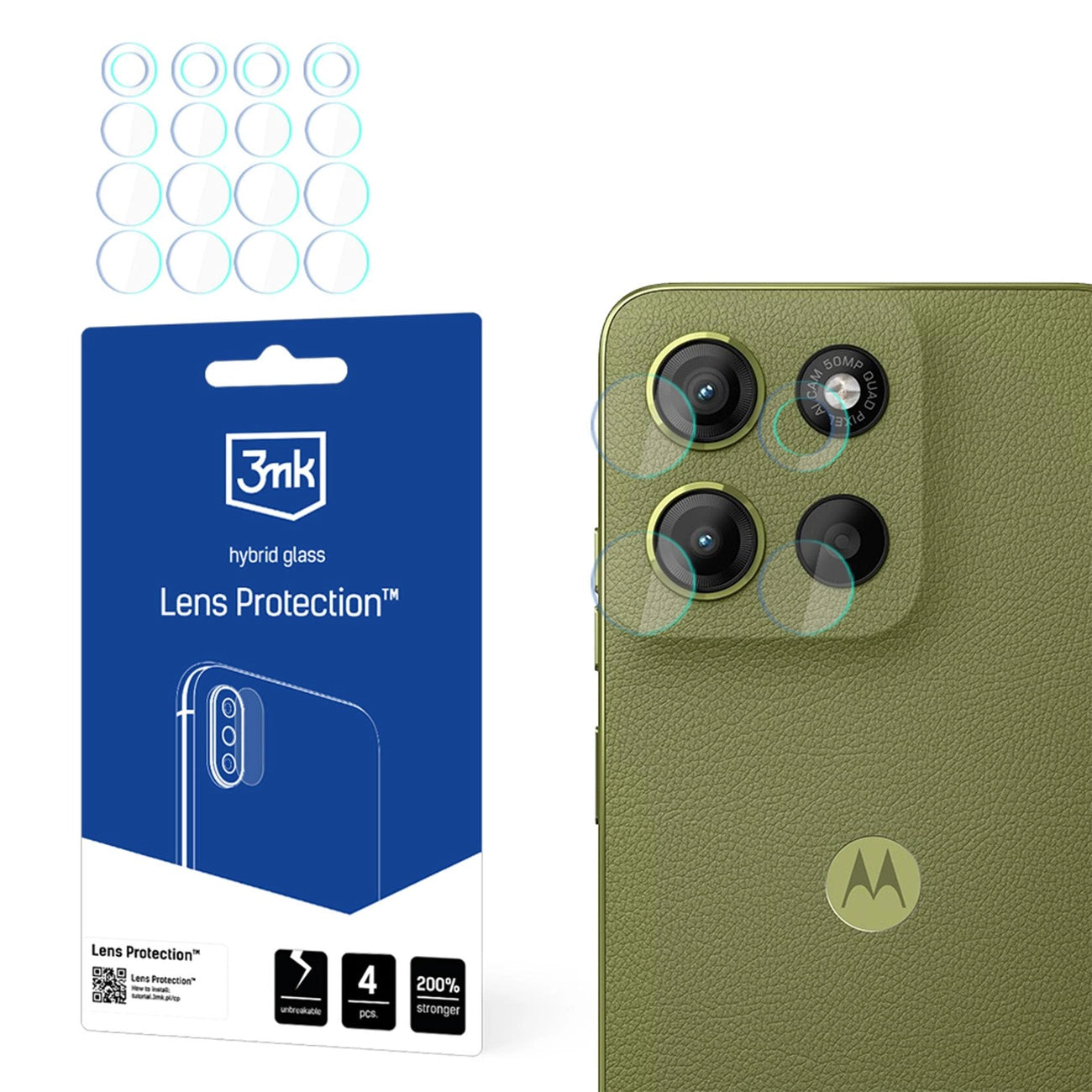 3mk Lens Protection Hybrid Camera Lens Glass for Motorola Moto G15 / G15 Power_0