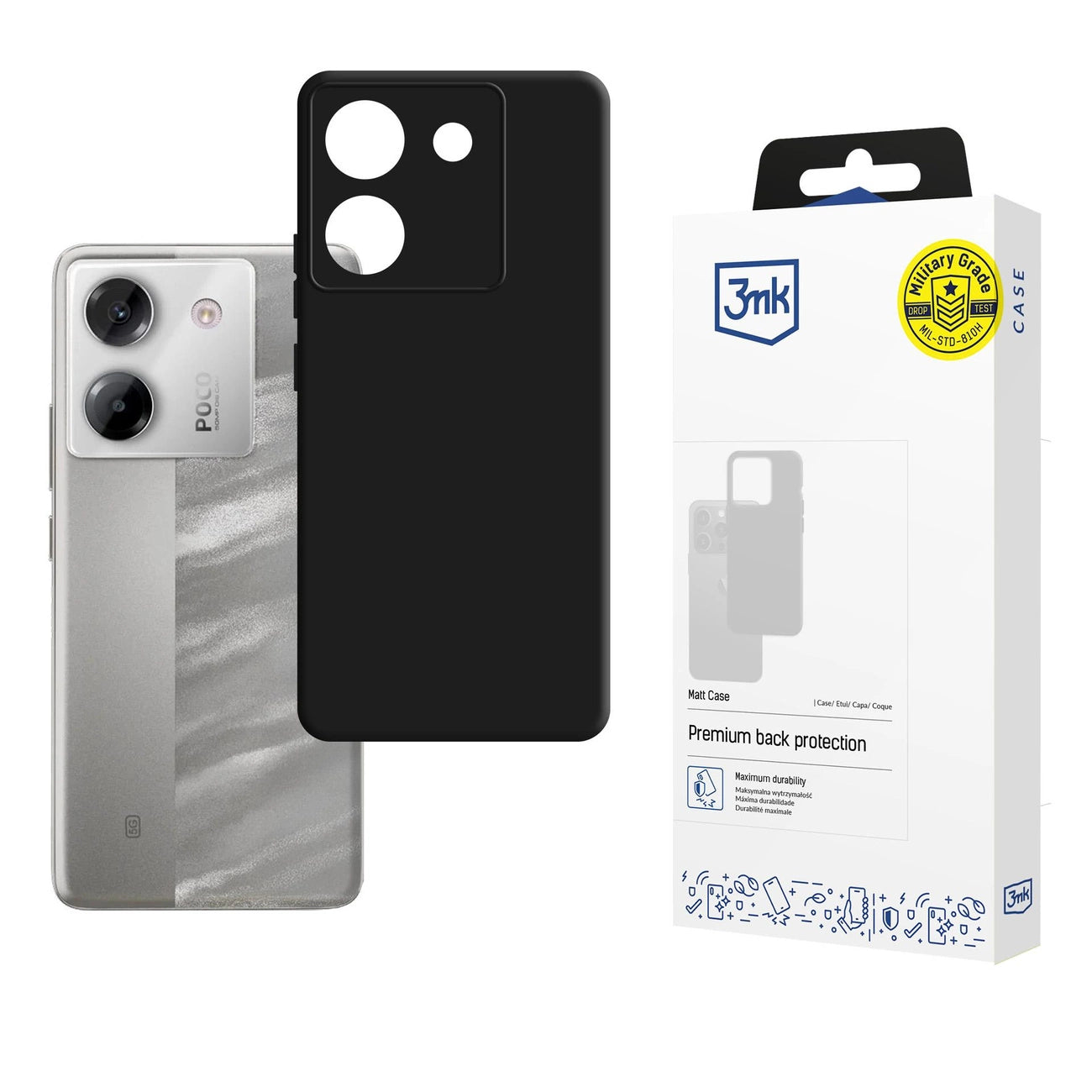 3mk Matt Case for Xiaomi Poco M7 Pro 5G - black_0