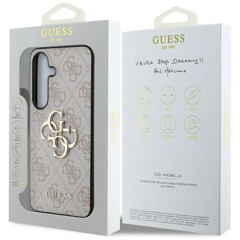 Guess Big 4G Logo Classic Logo Case for Samsung Galaxy S25 Pink_7