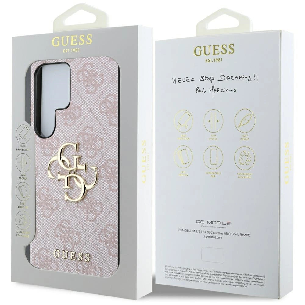 Guess Big 4G Logo Classic Logo Case for Samsung Galaxy S25 Ultra Pink_7