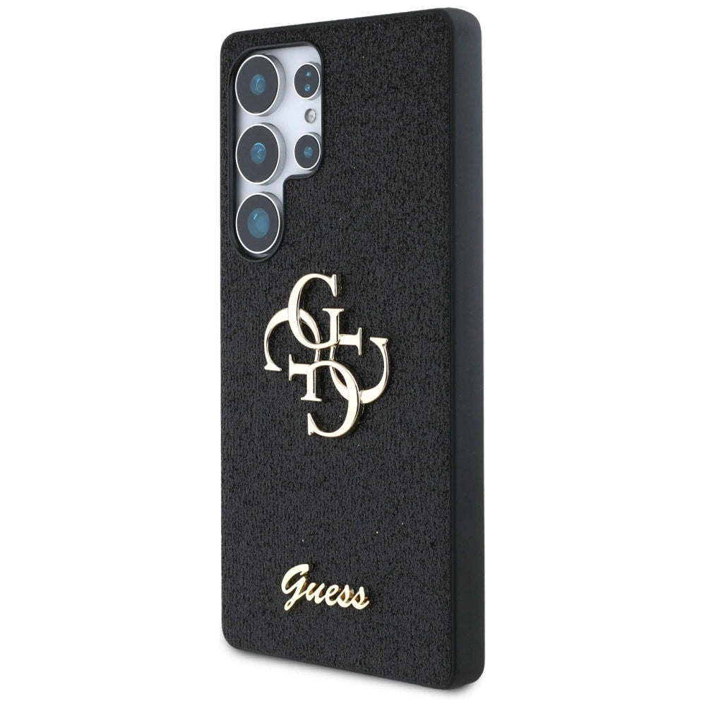 Guess Fixed Glitter Big 4G Metal Logo case for Samsung Galaxy S25 Ultra black_1