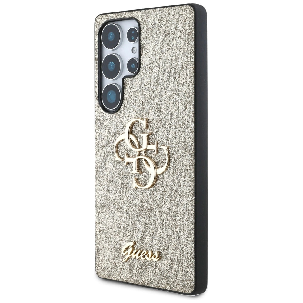 Guess Fixed Glitter Big 4G Metal Logo case for Samsung Galaxy S25 Ultra gold_1