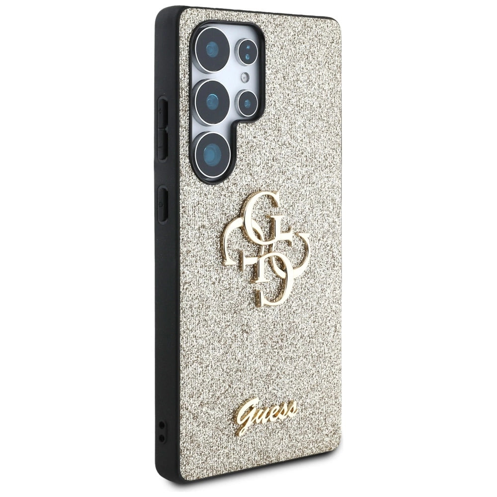 Guess Fixed Glitter Big 4G Metal Logo case for Samsung Galaxy S25 Ultra gold_3