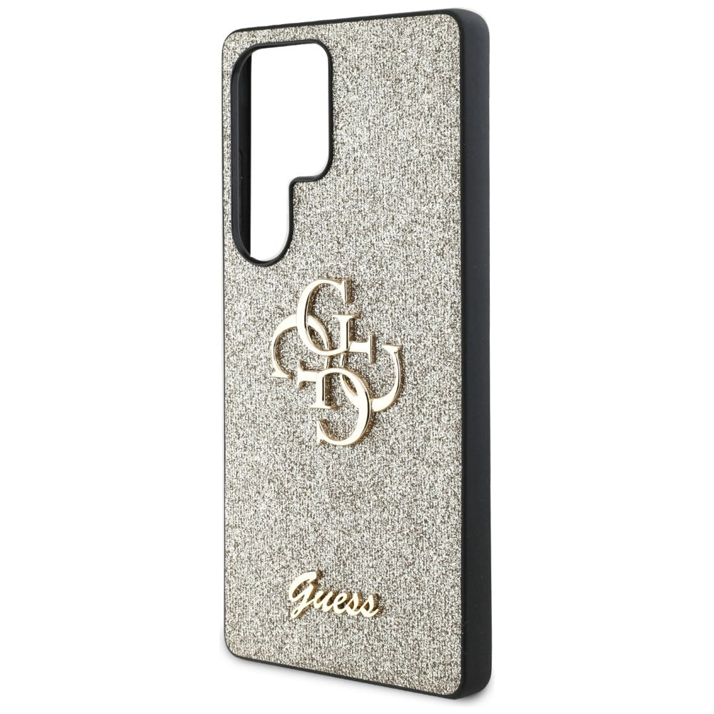 Guess Fixed Glitter Big 4G Metal Logo case for Samsung Galaxy S25 Ultra gold_5