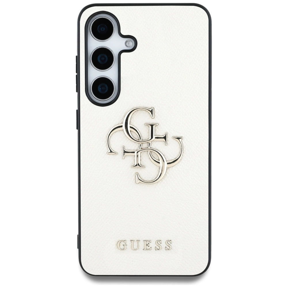 Guess Grained Big 4G Logo Small Classic Logo case for Samsung Galaxy S25 beige_2