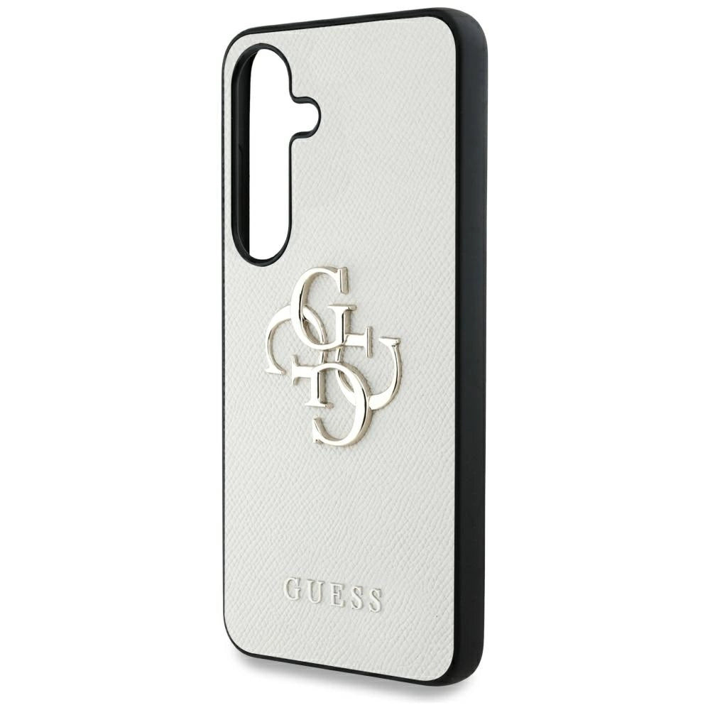 Guess Grained Big 4G Logo Small Classic Logo case for Samsung Galaxy S25 beige_5