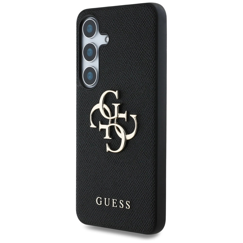 Guess Grained Big 4G Logo Small Classic Logo case for Samsung Galaxy S25 black_1