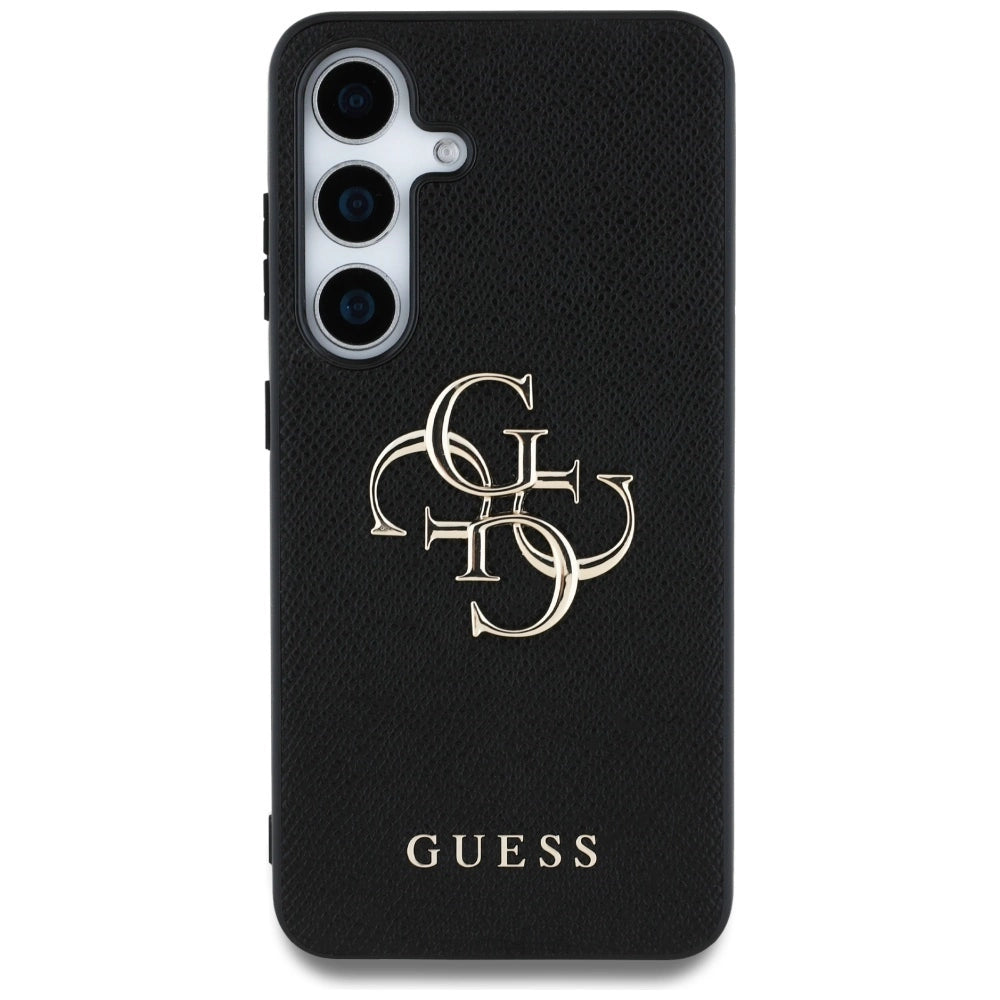 Guess Grained Big 4G Logo Small Classic Logo case for Samsung Galaxy S25 black_2