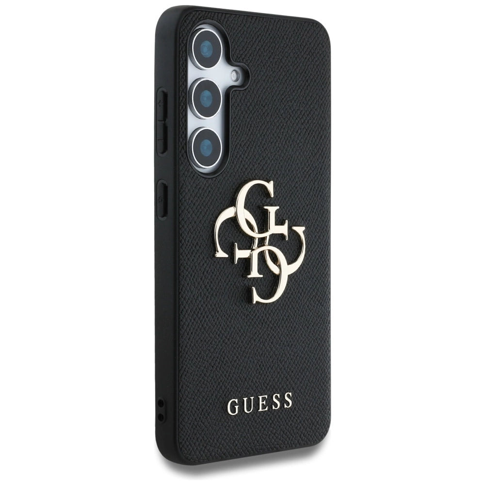 Guess Grained Big 4G Logo Small Classic Logo case for Samsung Galaxy S25 black_3
