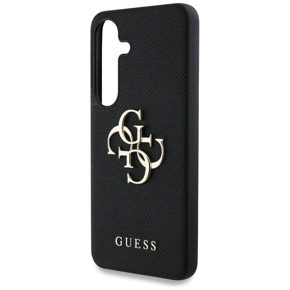 Guess Grained Big 4G Logo Small Classic Logo case for Samsung Galaxy S25 black_5
