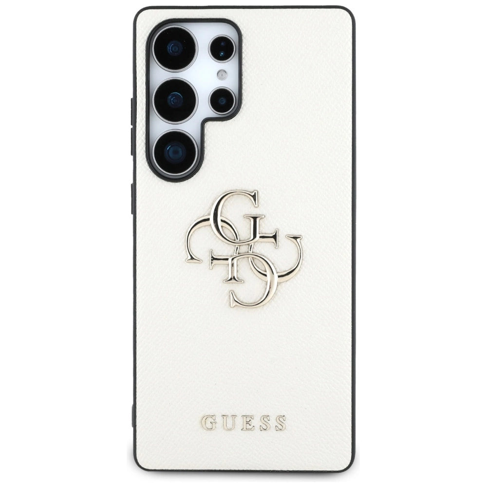 Guess Grained Big 4G Logo Small Classic Logo Case for Samsung Galaxy S25 Ultra beige_2