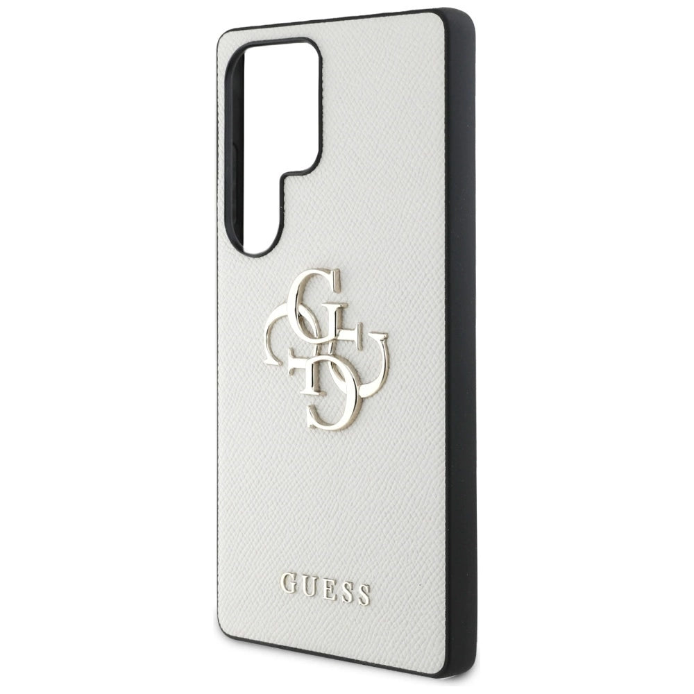 Guess Grained Big 4G Logo Small Classic Logo Case for Samsung Galaxy S25 Ultra beige_5