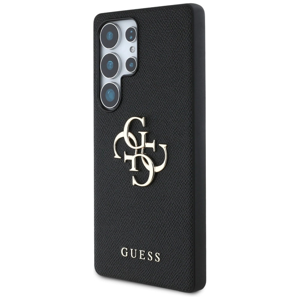 Guess Grained Big 4G Logo Small Classic Logo case for Samsung Galaxy S25 Ultra black_1