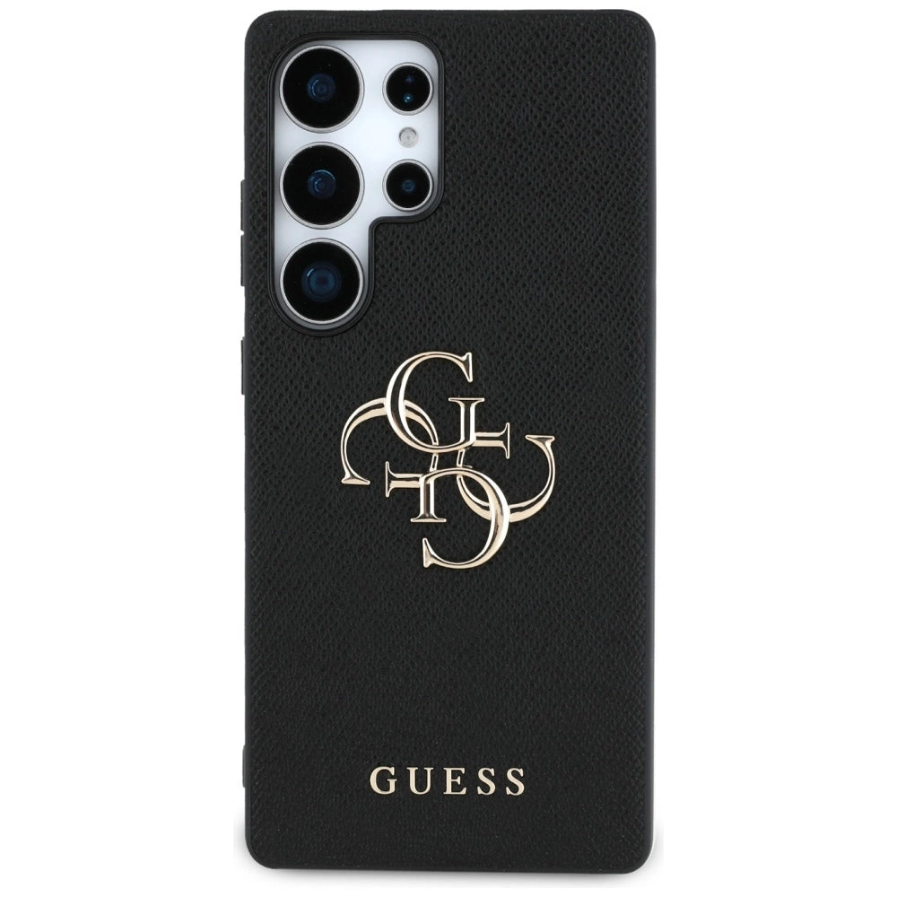 Guess Grained Big 4G Logo Small Classic Logo case for Samsung Galaxy S25 Ultra black_2