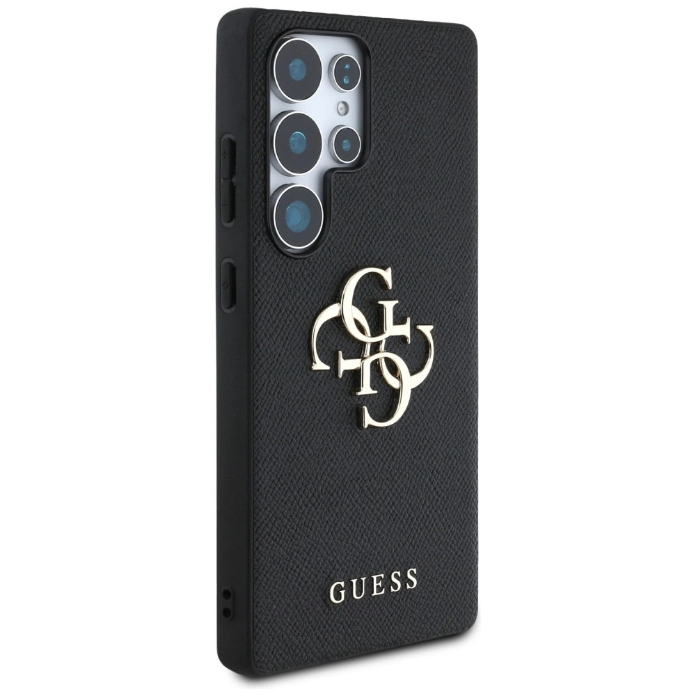 Guess Grained Big 4G Logo Small Classic Logo case for Samsung Galaxy S25 Ultra black_3