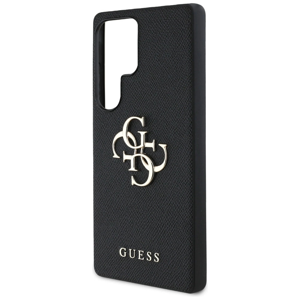 Guess Grained Big 4G Logo Small Classic Logo case for Samsung Galaxy S25 Ultra black_5