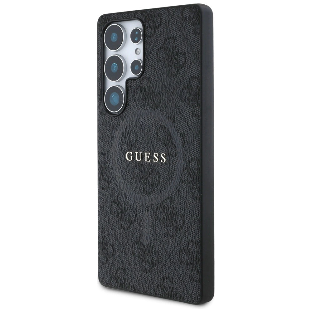 Guess Leather 4G Colored Ring Classic Logo MagSafe Case Samsung Galaxy S25 Ultra black_1