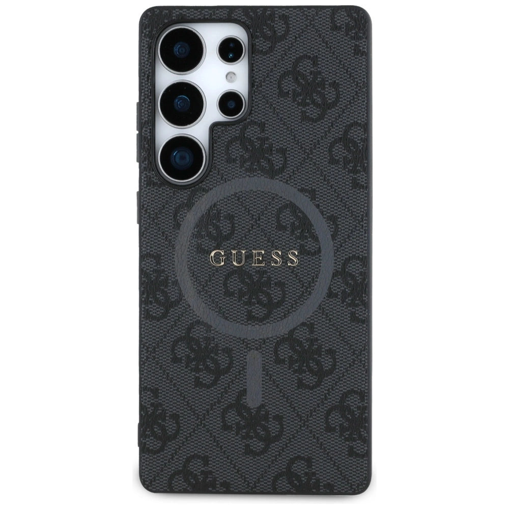 Guess Leather 4G Colored Ring Classic Logo MagSafe Case Samsung Galaxy S25 Ultra black_2