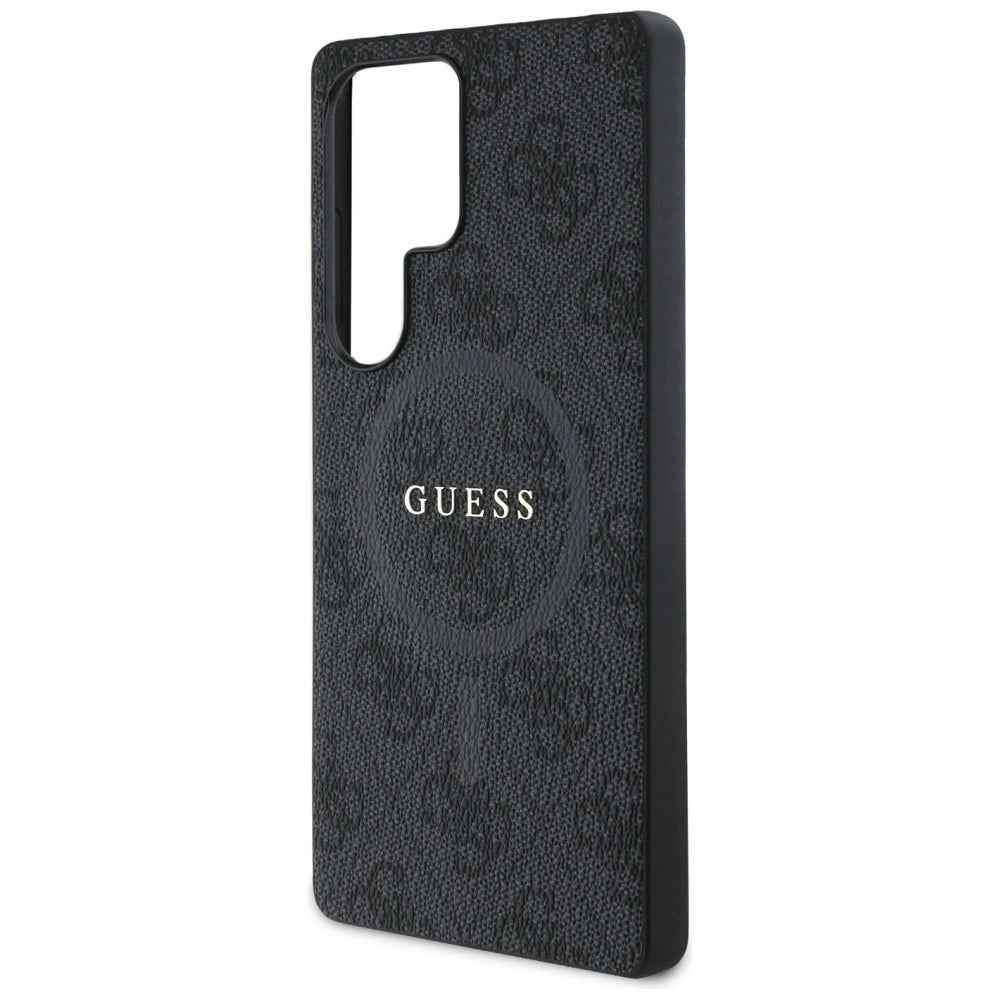 Guess Leather 4G Colored Ring Classic Logo MagSafe Case Samsung Galaxy S25 Ultra black_5