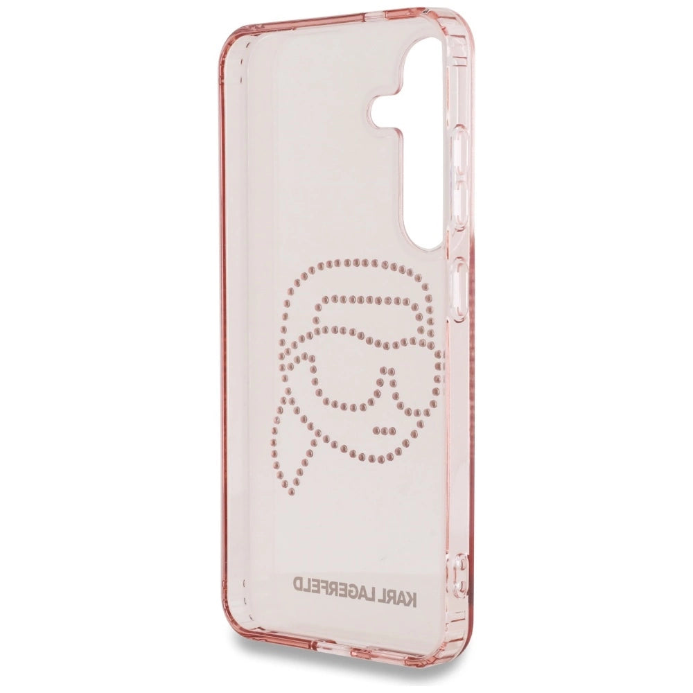 Karl Lagerfeld Rhinestones K. Head Logo Samsung Galaxy S25 Case Pink_6