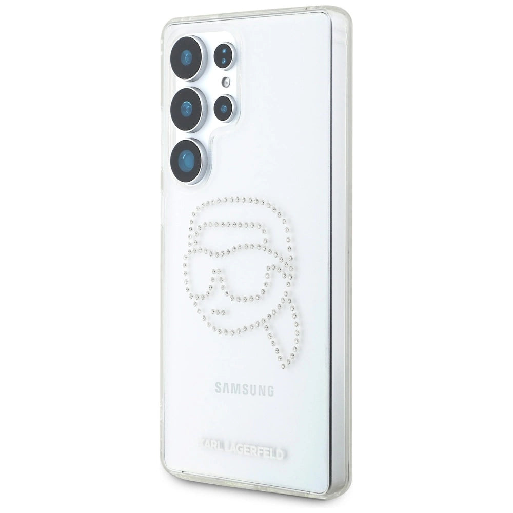 Case Karl Lagerfeld Rhinestones Karl Head Logo Samsung Galaxy S25 Ultra transparent_1