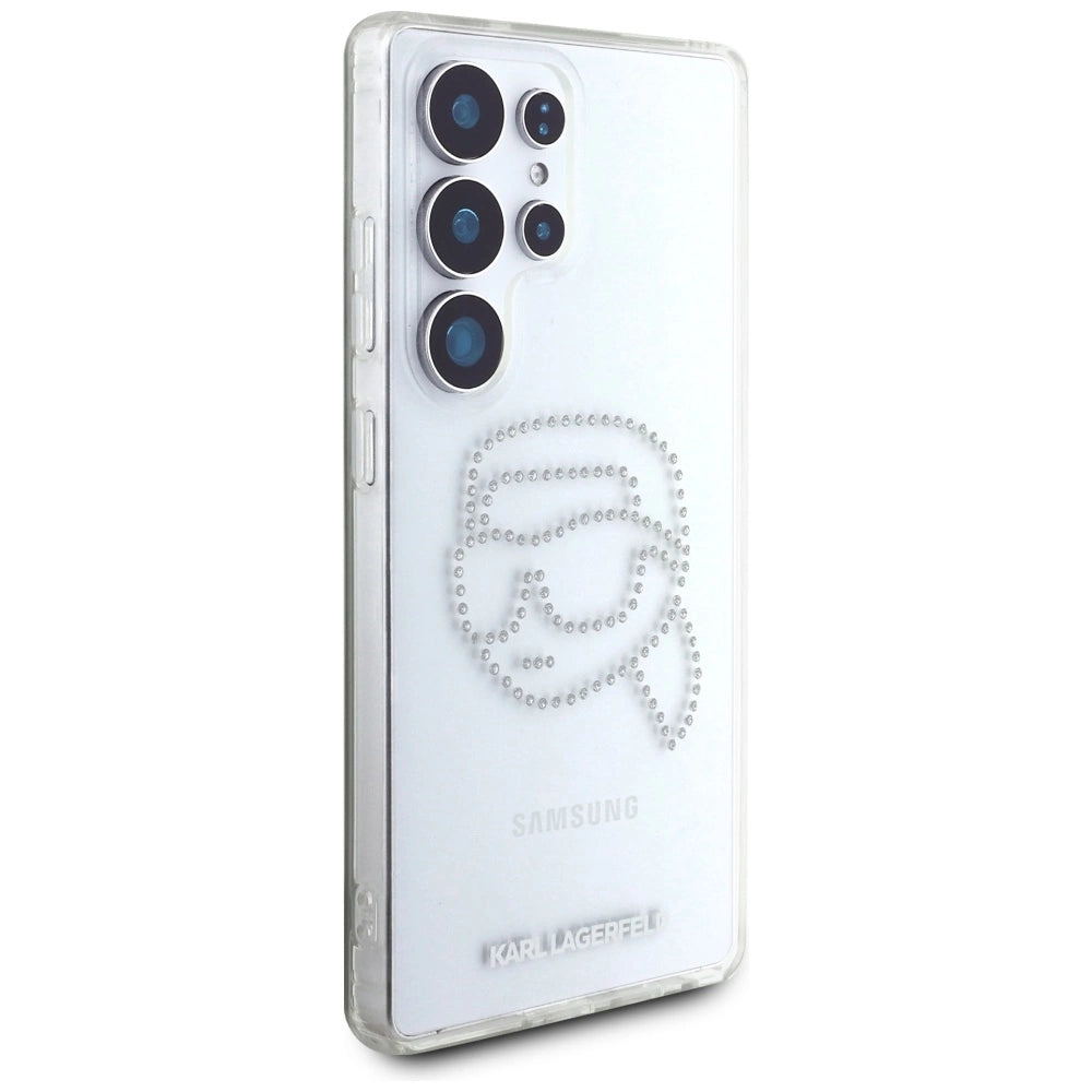 Case Karl Lagerfeld Rhinestones Karl Head Logo Samsung Galaxy S25 Ultra transparent_3