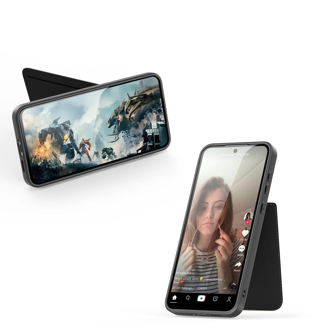 Dux Ducis Rafi II Case for Samsung Galaxy S25 with Stand and Wallet - Black_10