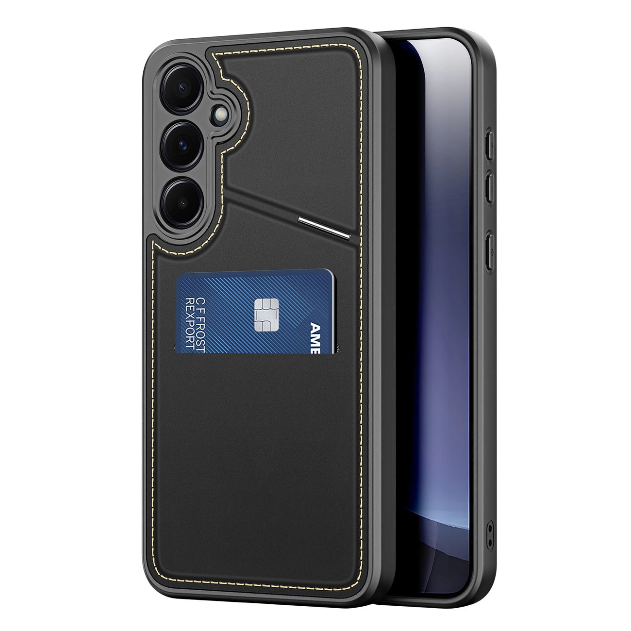 Dux Ducis Rafi II Case for Samsung Galaxy S25 with Stand and Wallet - Black_12