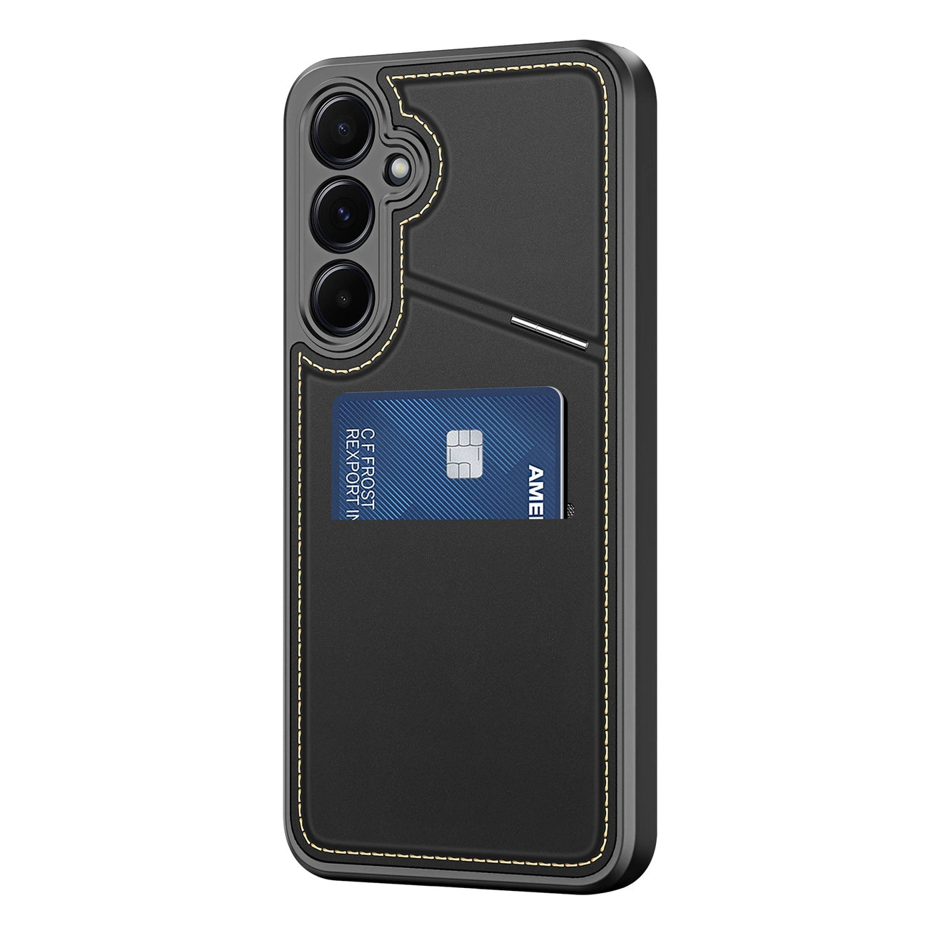 Dux Ducis Rafi II Case for Samsung Galaxy S25 with Stand and Wallet - Black_2