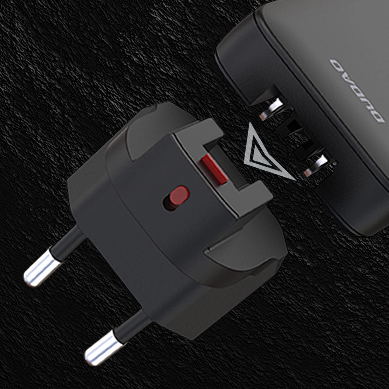 GaN Dudao A65Q 65W USB-A / USB-C PD Ultra-Thin Travel Wall Charger EU / US - Black_2