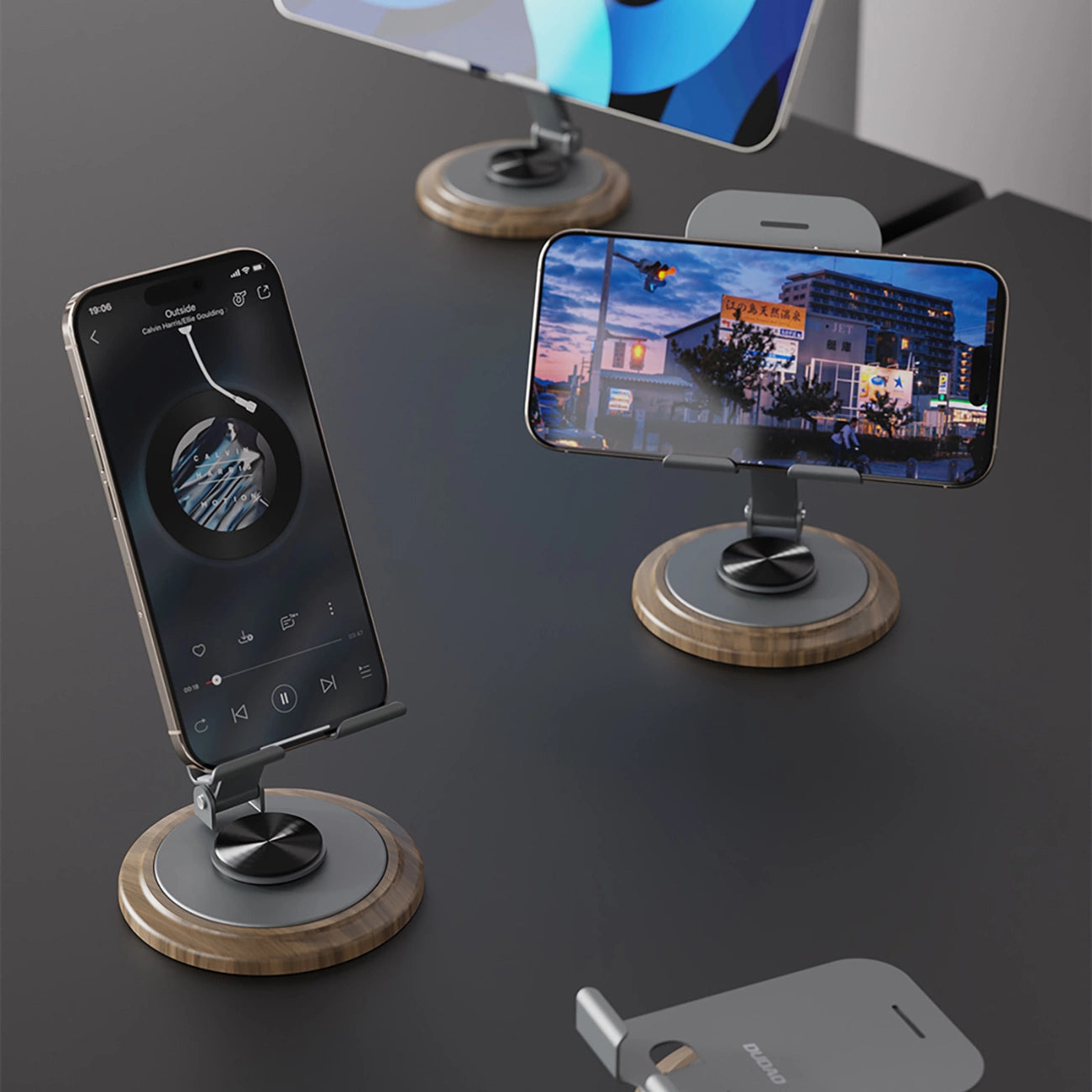 Dudao F17M 360° metal phone stand - gray_10