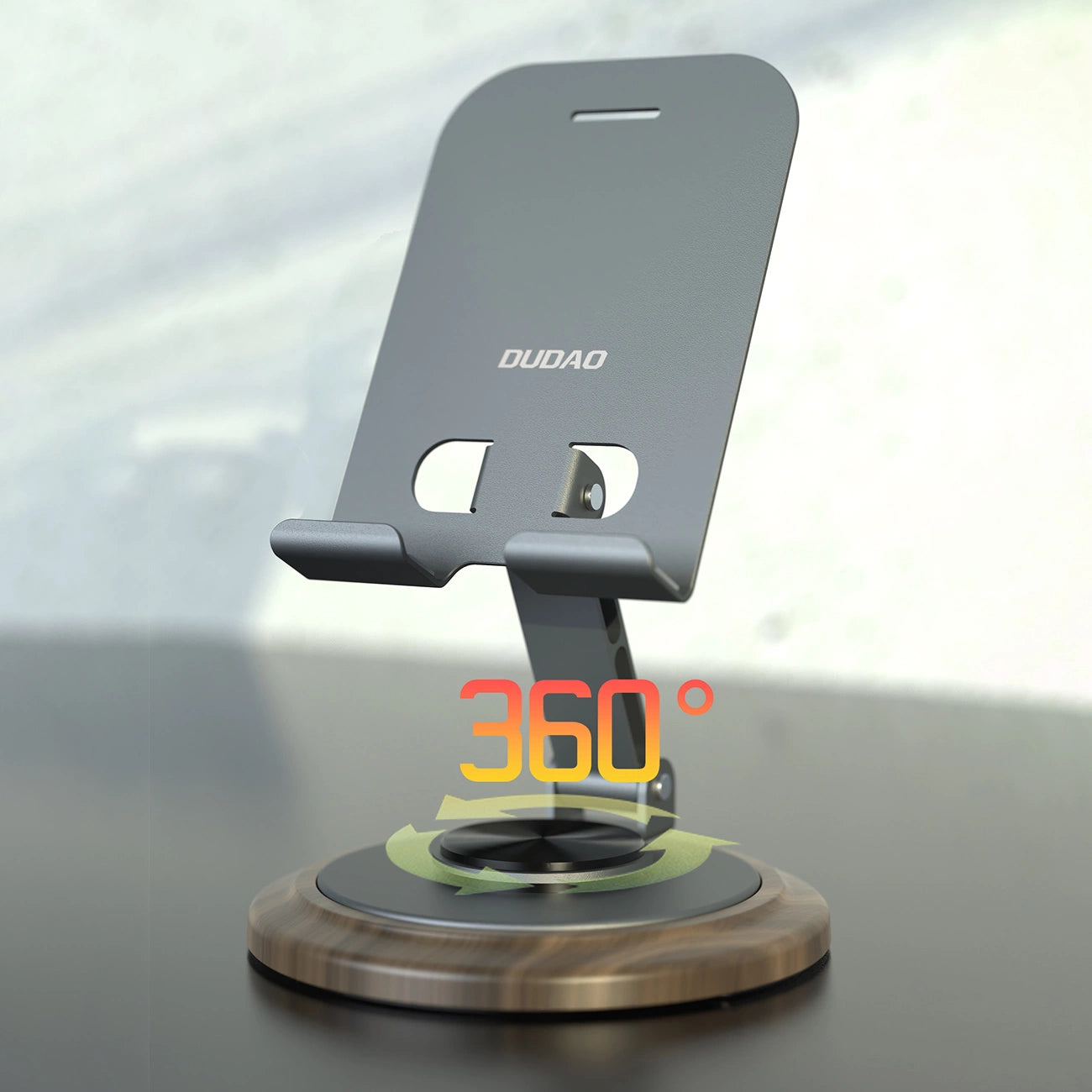 Dudao F17M 360° metal phone stand - gray_4