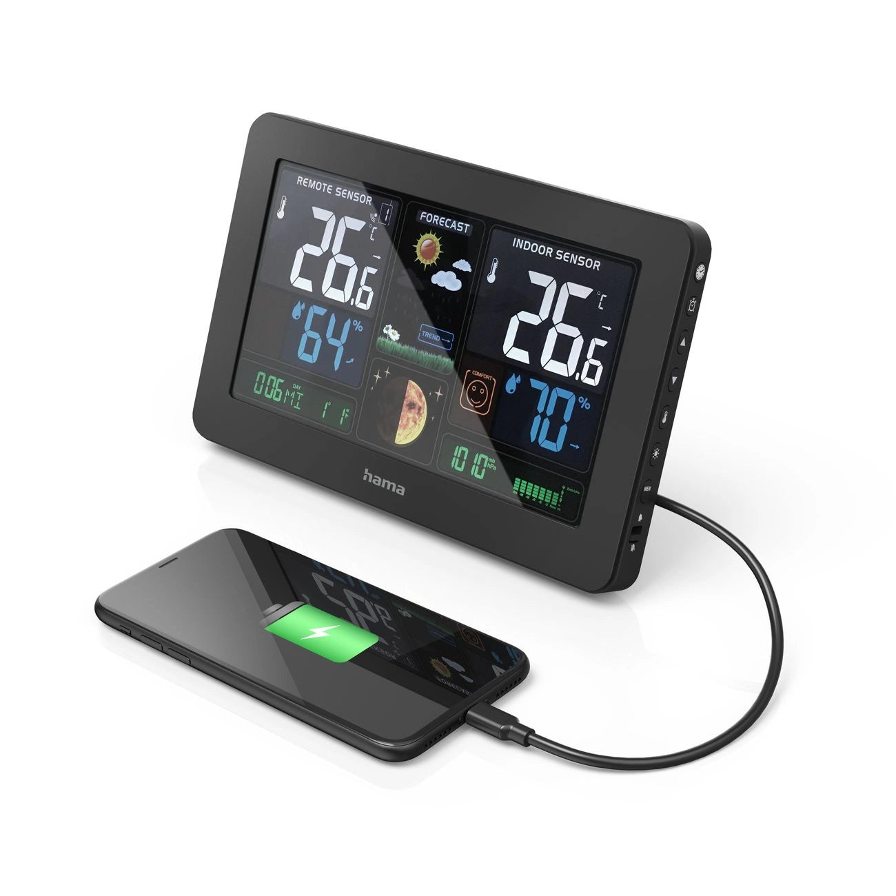 Hama Premium Weather Station with USB - Black_7