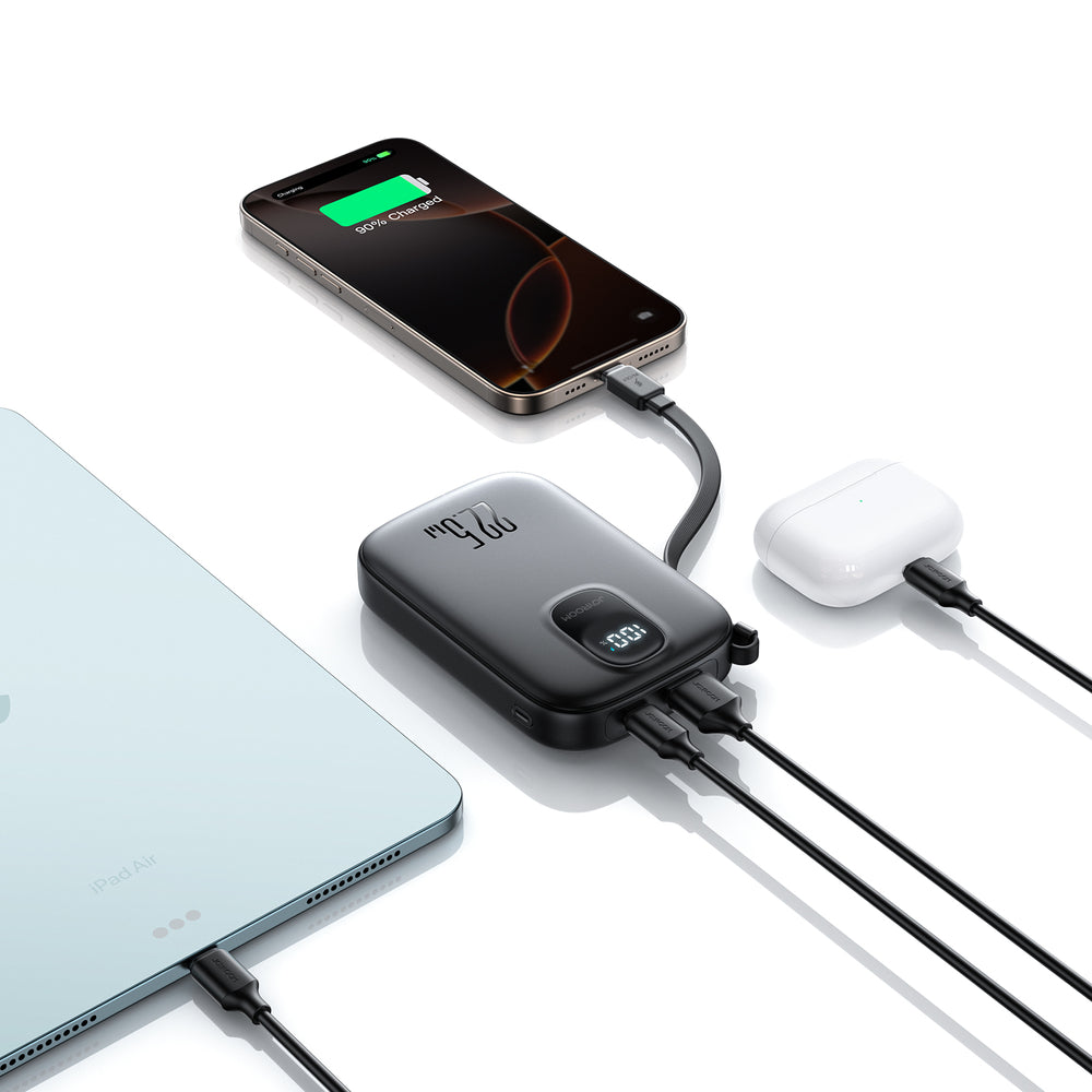Joyroom JR-PBF17 22.5W 10000mAh Powerbank with Built-in USB-C Cable + 0.25cm USB-C Cable - Black_9